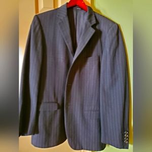 Blue Gucci Pinstripe Suit Jacket